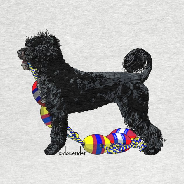 Portuguese Water Dog Retriever with Float Line by avondalealley